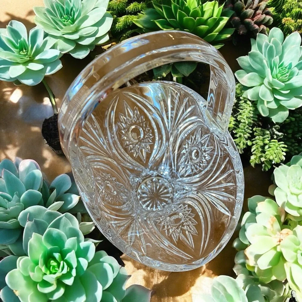 Elegant Vintage Crystal Basket - Picture 8 of 9